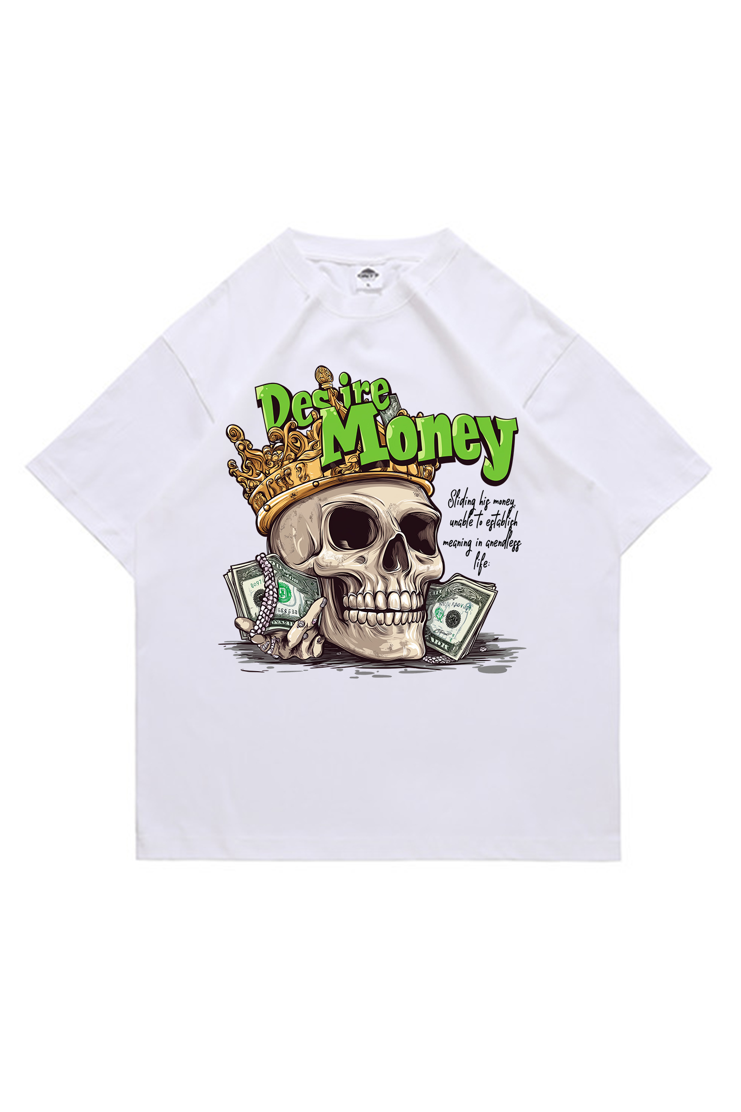 Desire Money Printed Short-sleeved Cotton T-shirt