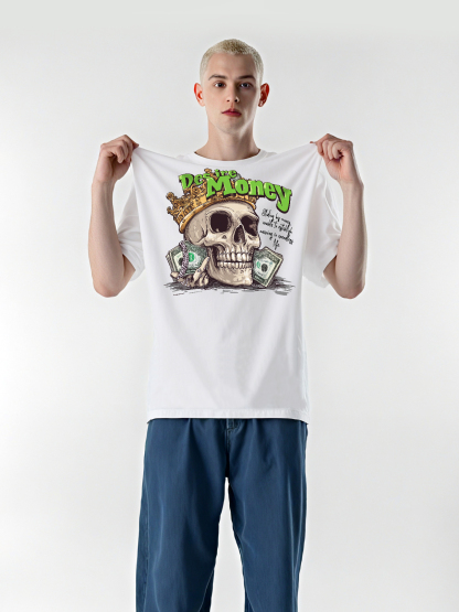 Desire Money Printed Short-sleeved Cotton T-shirt