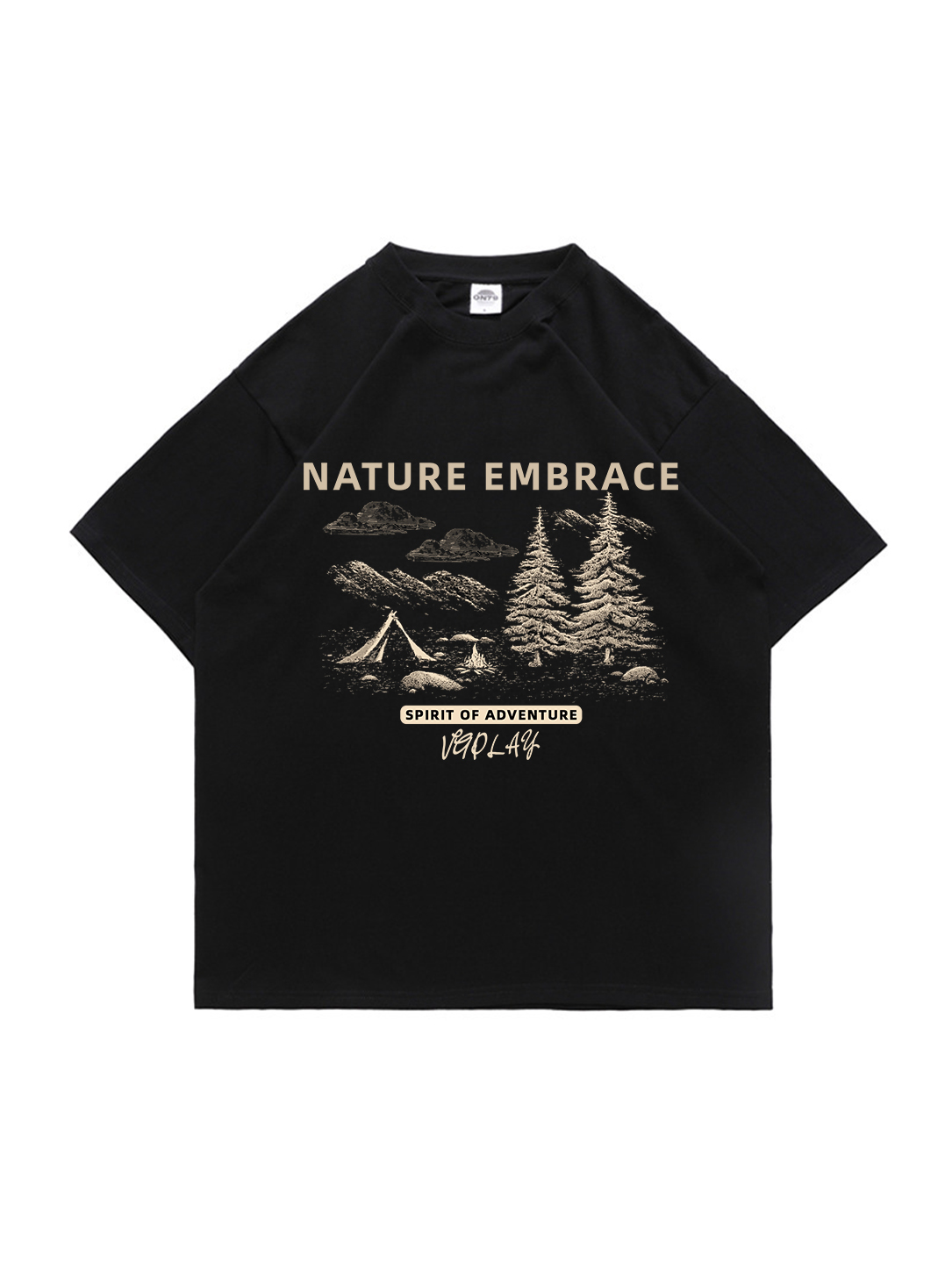 Nature Embrace Printed Short-sleeved Cotton T-shirt