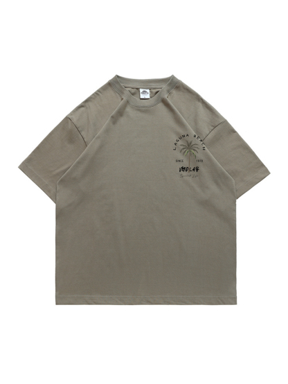 Laguna Beach Printed Short-sleeved Cotton T-shirt