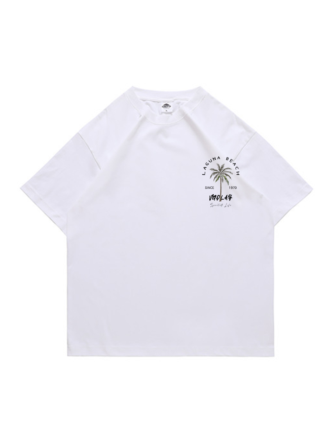 Laguna Beach Printed Short-sleeved Cotton T-shirt