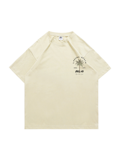 Laguna Beach Printed Short-sleeved Cotton T-shirt