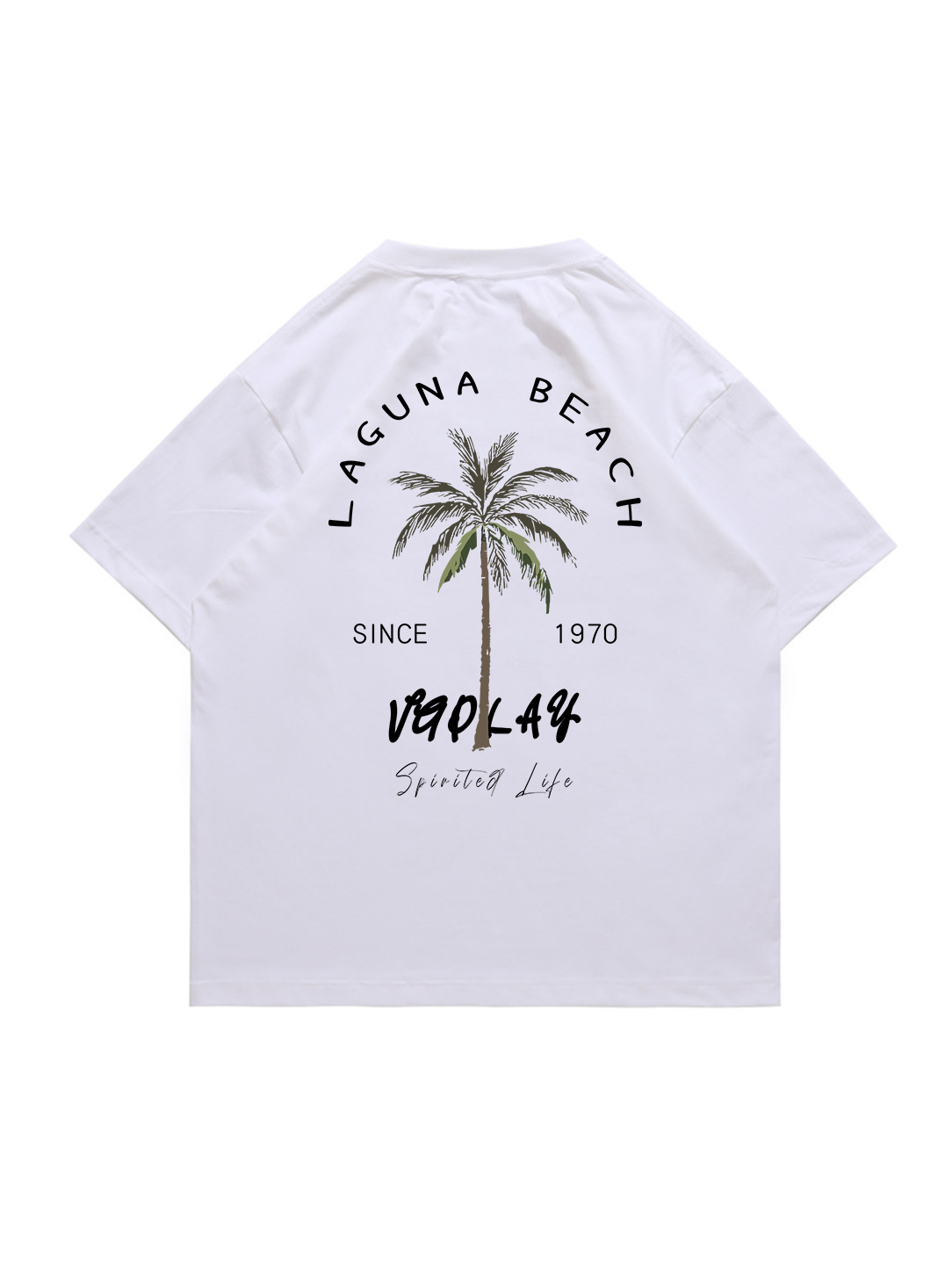 Laguna Beach Printed Short-sleeved Cotton T-shirt