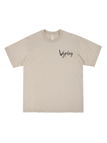 Vgplay Island Printed Short-sleeved Cotton T-shirt