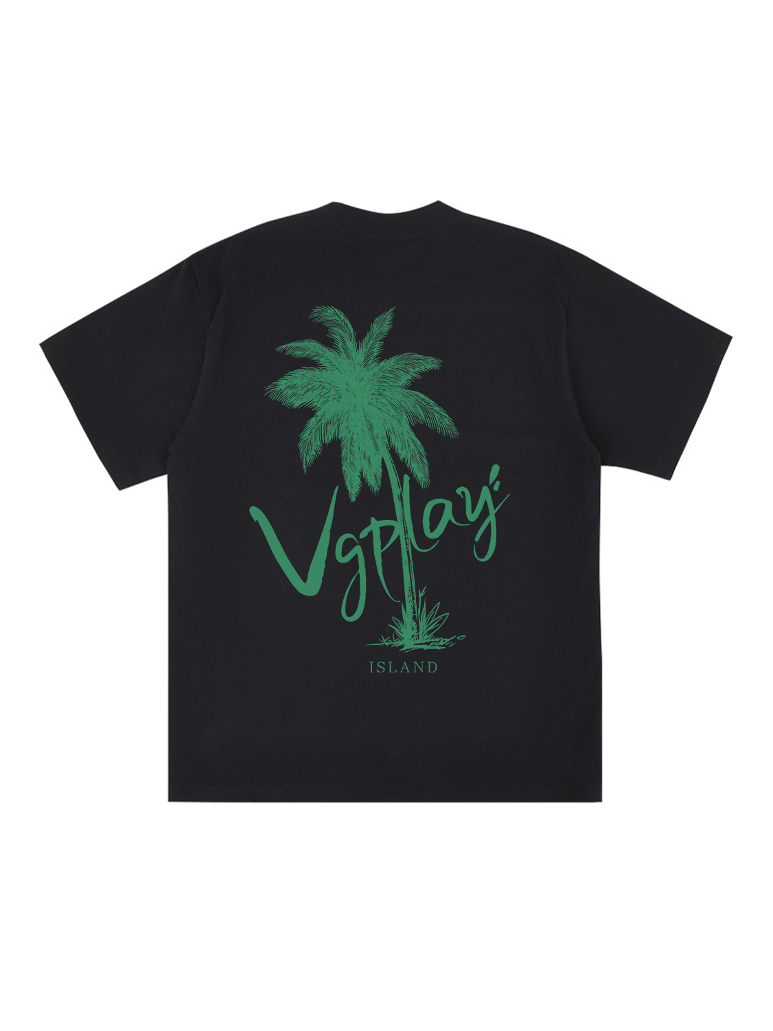 Vgplay Island Printed Short-sleeved Cotton T-shirt