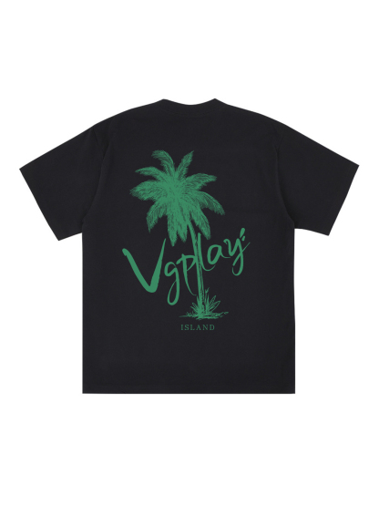 Vgplay Island Printed Short-sleeved Cotton T-shirt