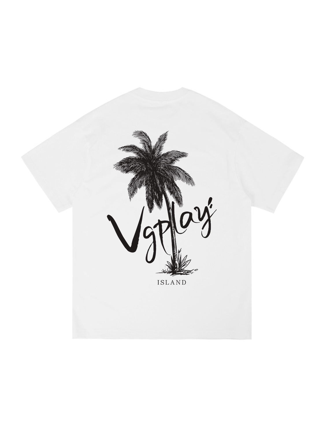Vgplay Island Printed Short-sleeved Cotton T-shirt