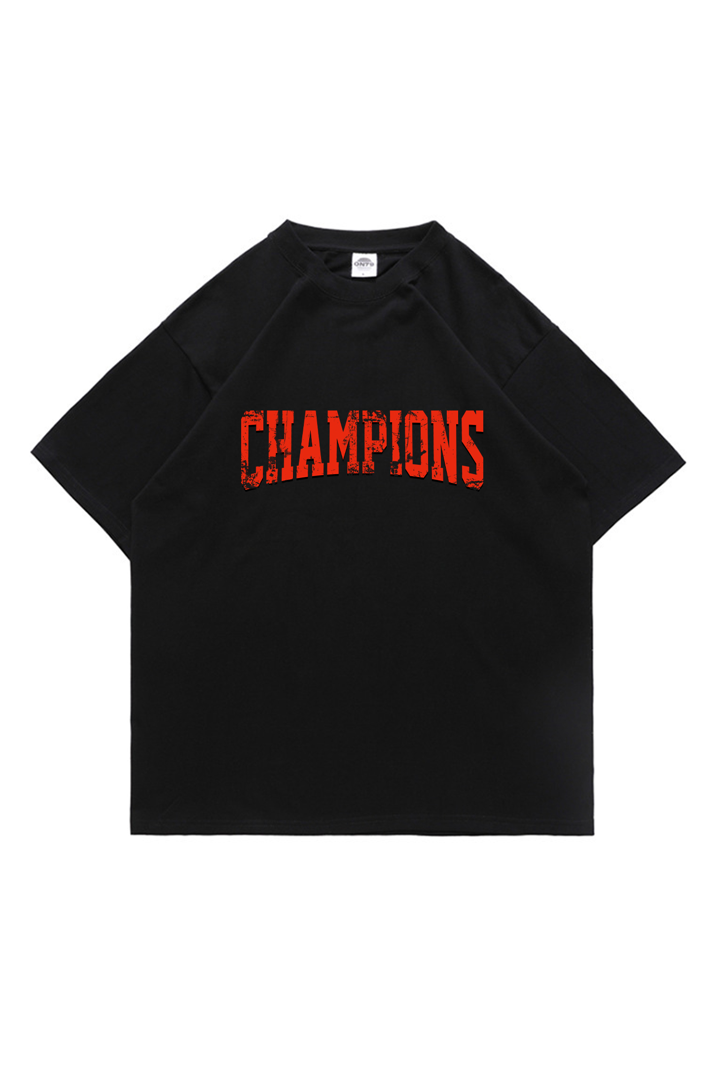 Champion Football Guitar Print Short-sleeved Cotton T-shirt