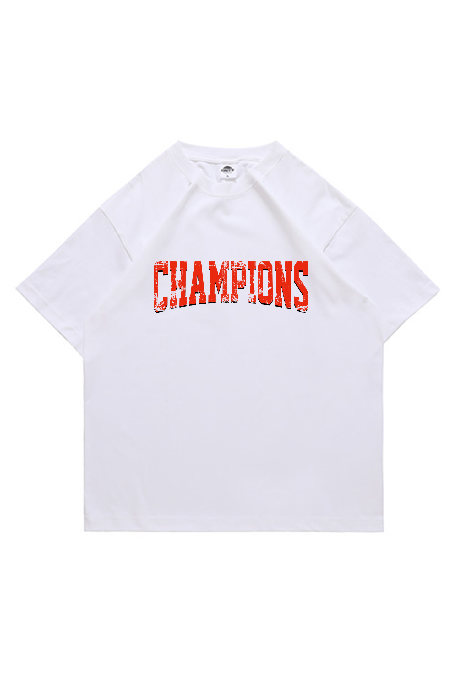Champion Football Guitar Print Short-sleeved Cotton T-shirt
