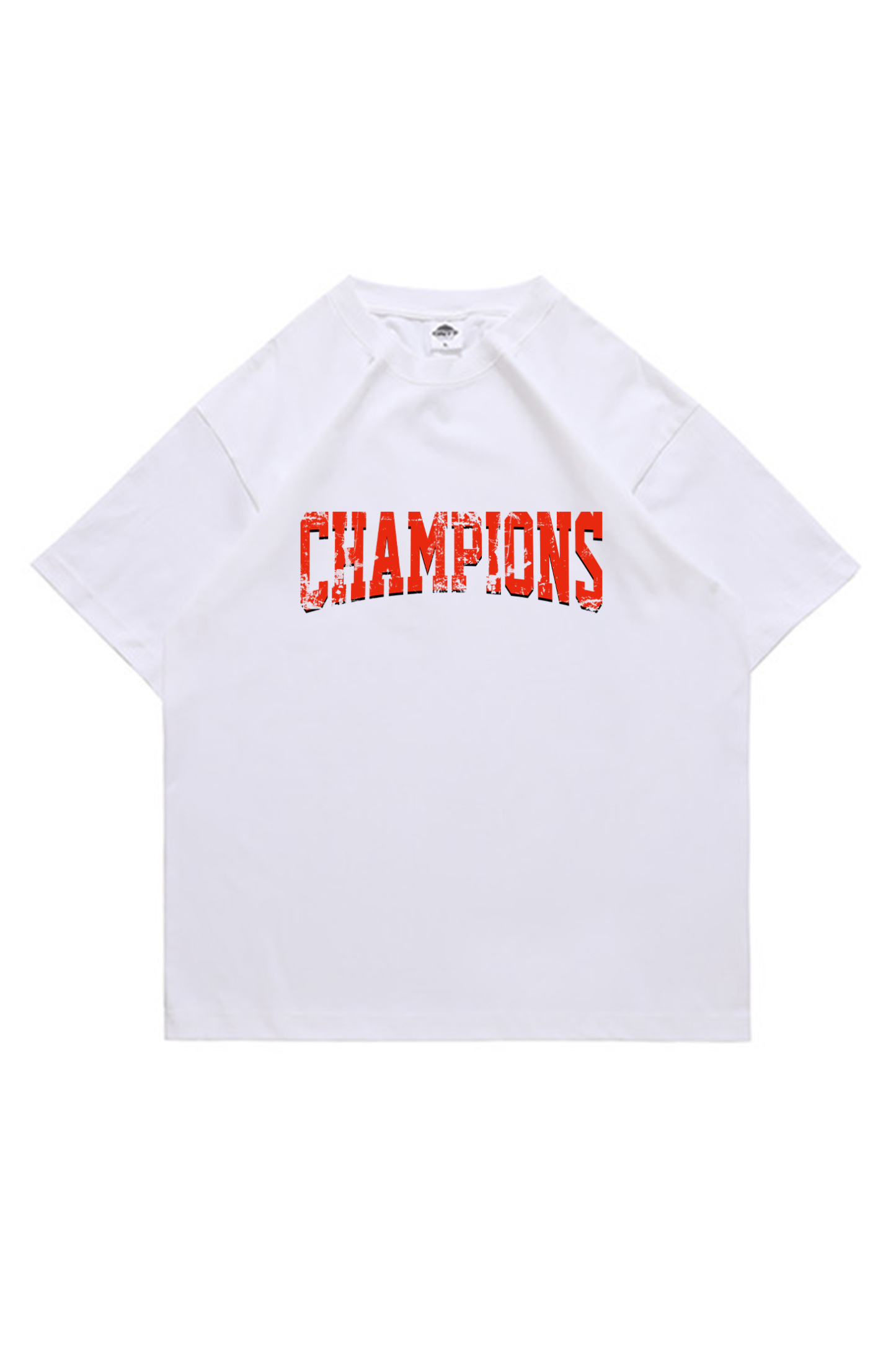 Champion Football Guitar Print Short-sleeved Cotton T-shirt