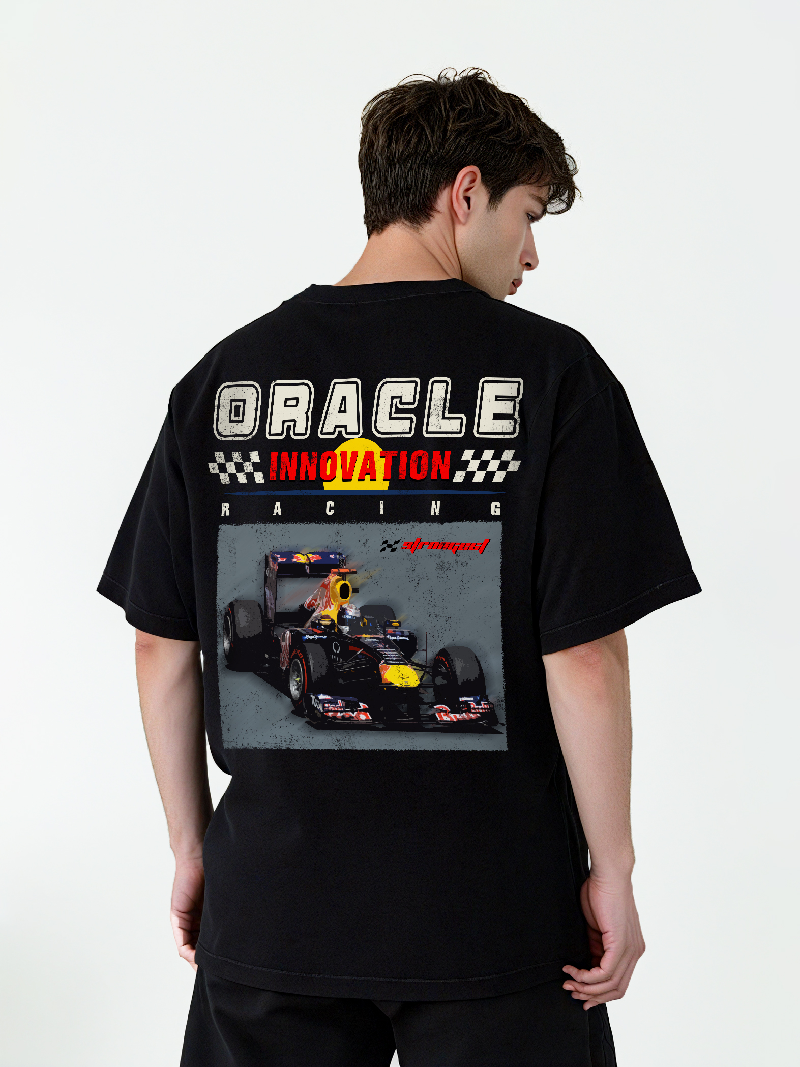 Oracle Racing Printed Short-sleeved Cotton T-shirt