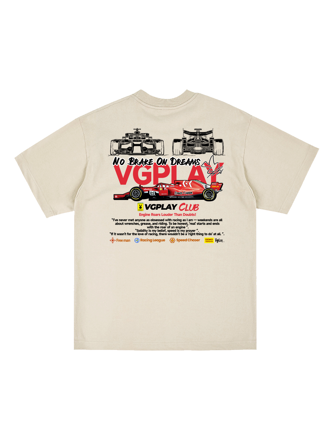 No Break On Dream Printed Short-sleeved Cotton T-shirt