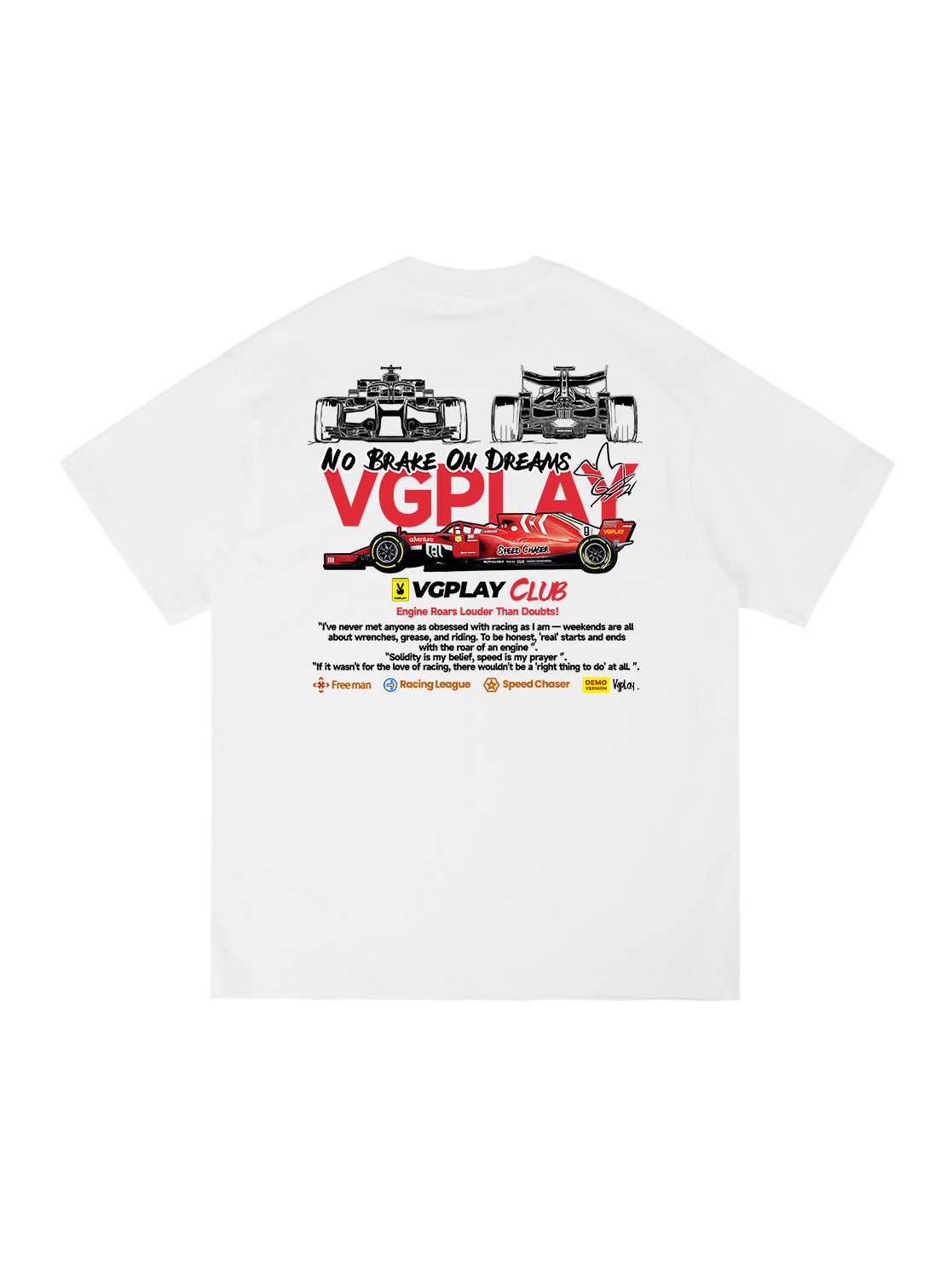 No Break On Dream Printed Short-sleeved Cotton T-shirt