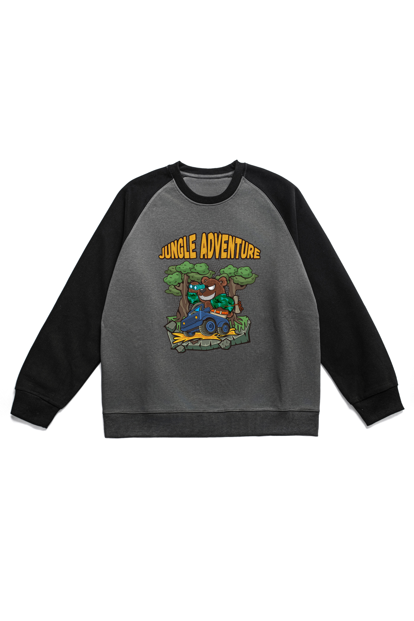 Jungle Adventure Print Long Sleeve Cotton T-Shirt