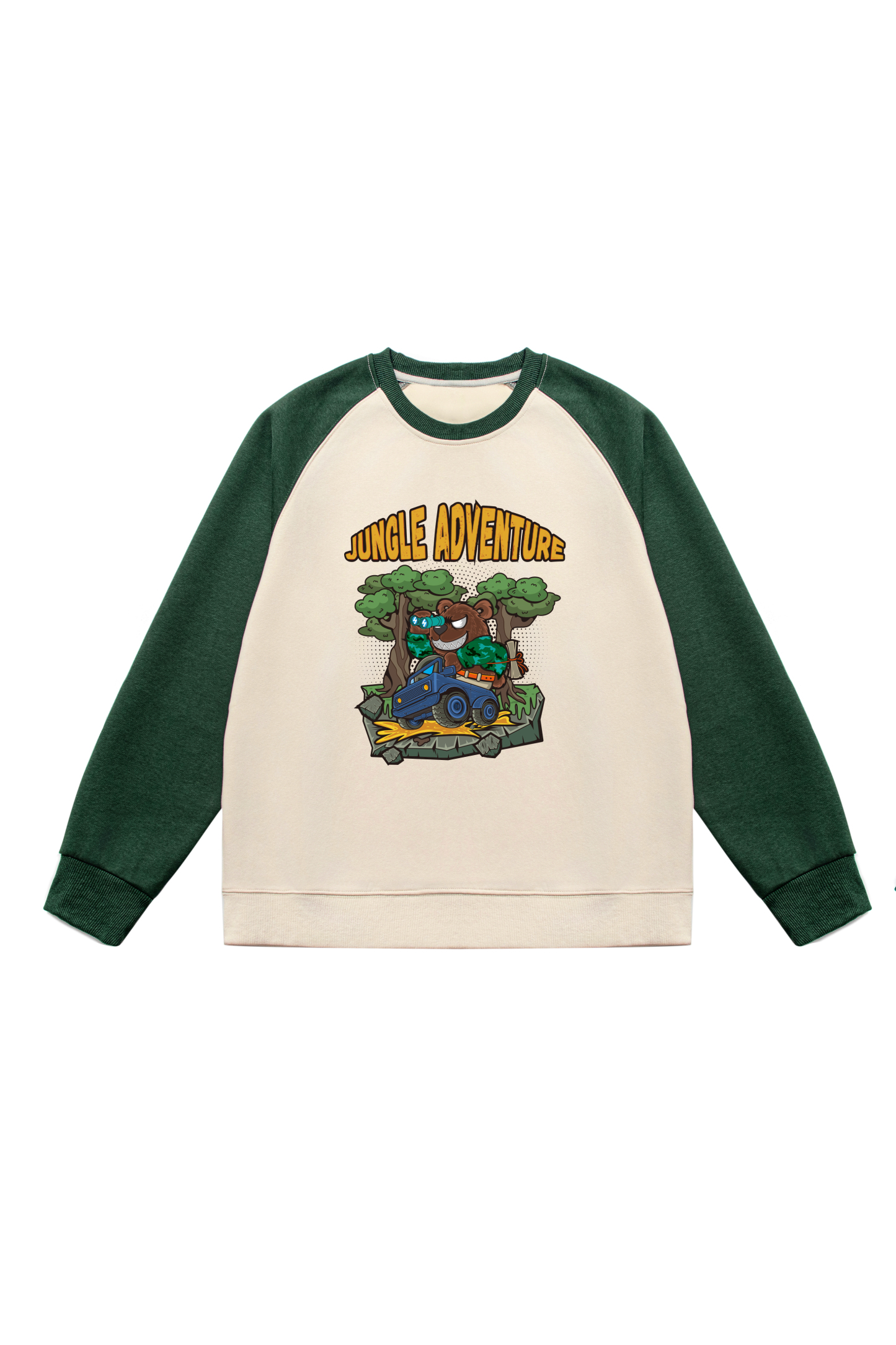 Jungle Adventure Print Long Sleeve Cotton T-Shirt