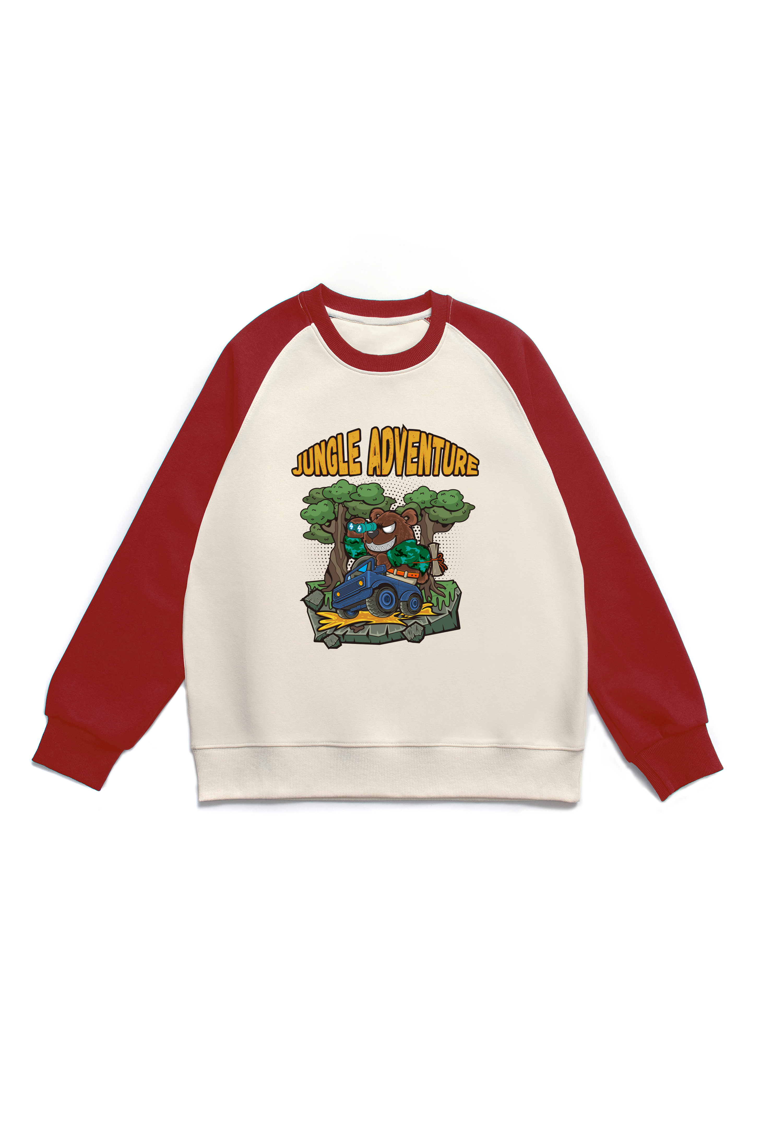 Jungle Adventure Print Long Sleeve Cotton T-Shirt