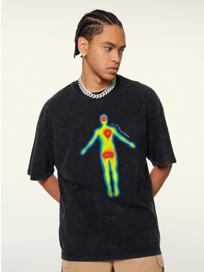 Body Heatmap Print Short-sleeved T-shirt