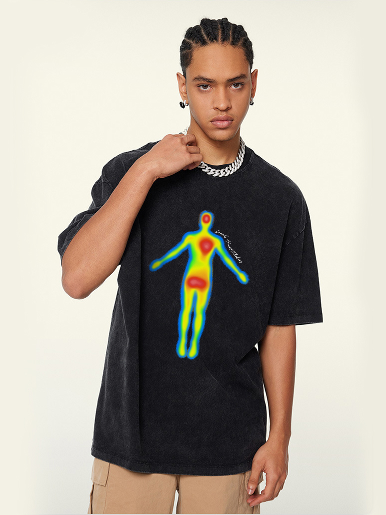 Body Heatmap Print Short-sleeved T-shirt