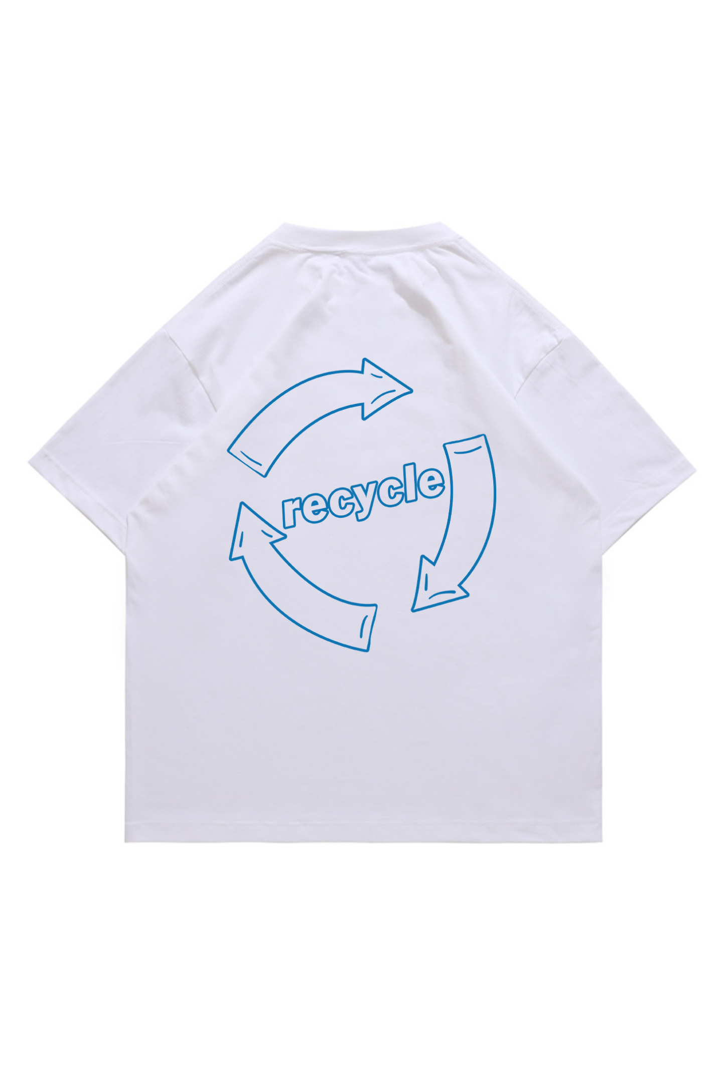  Plastic Bottle Printed Short-sleeved Cotton T-shirt