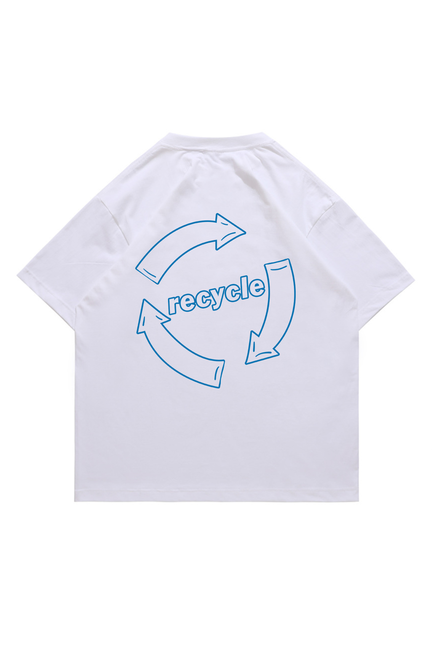  Plastic Bottle Printed Short-sleeved Cotton T-shirt