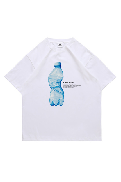  Plastic Bottle Printed Short-sleeved Cotton T-shirt