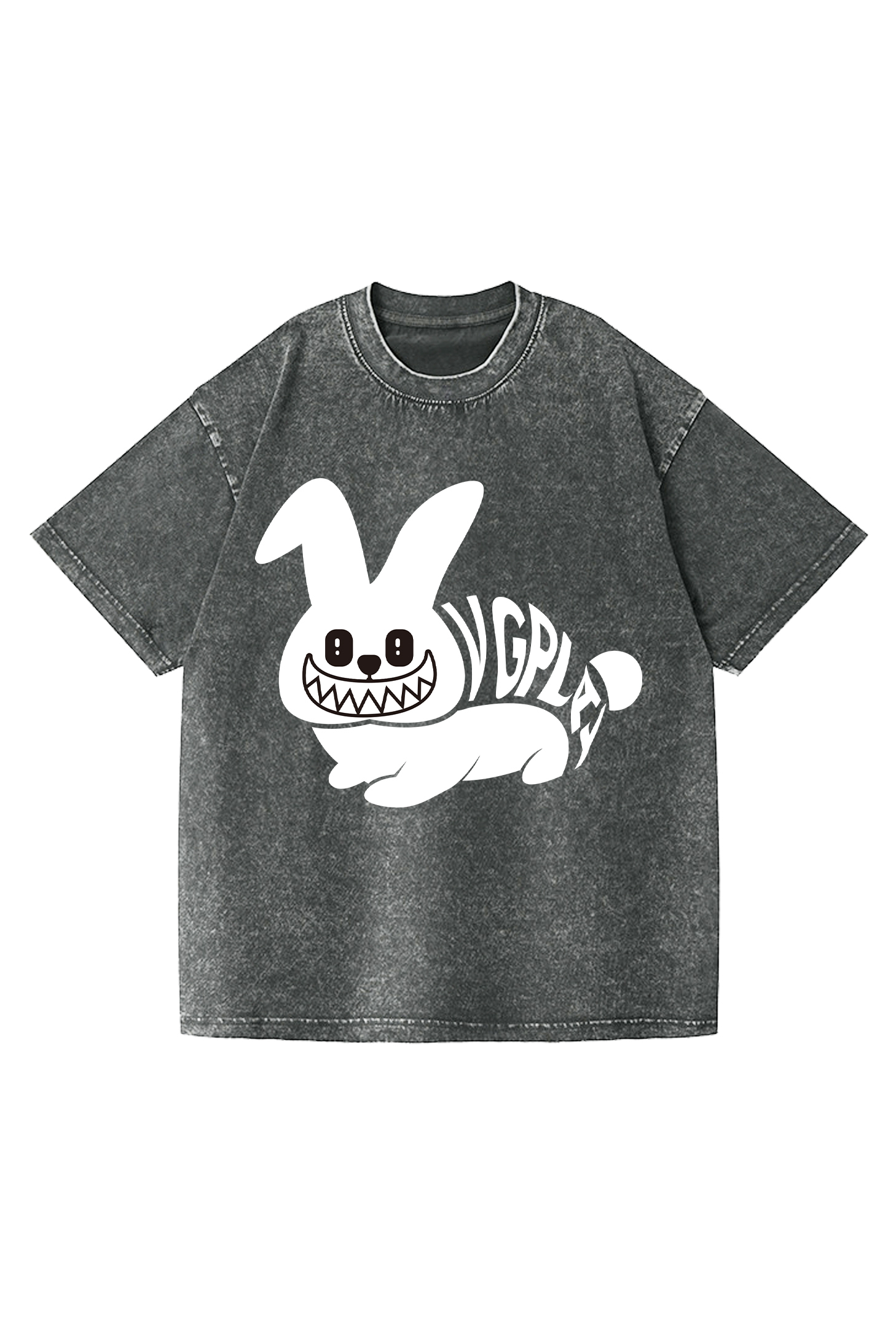 Vgplay Rabbit Printed Short-sleeved Cotton T-shirt