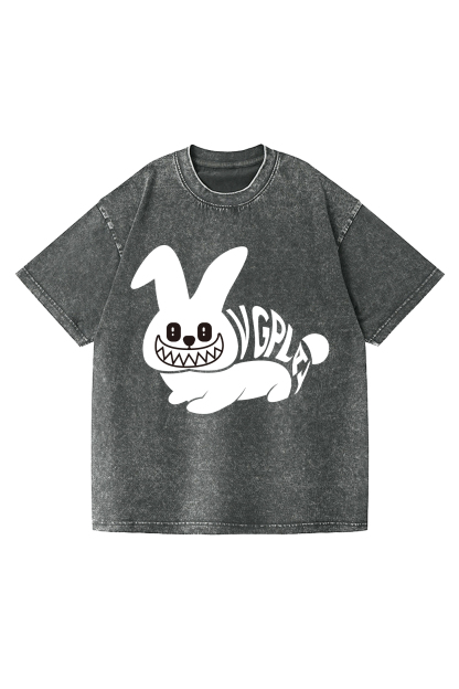 Vgplay Rabbit Printed Short-sleeved Cotton T-shirt
