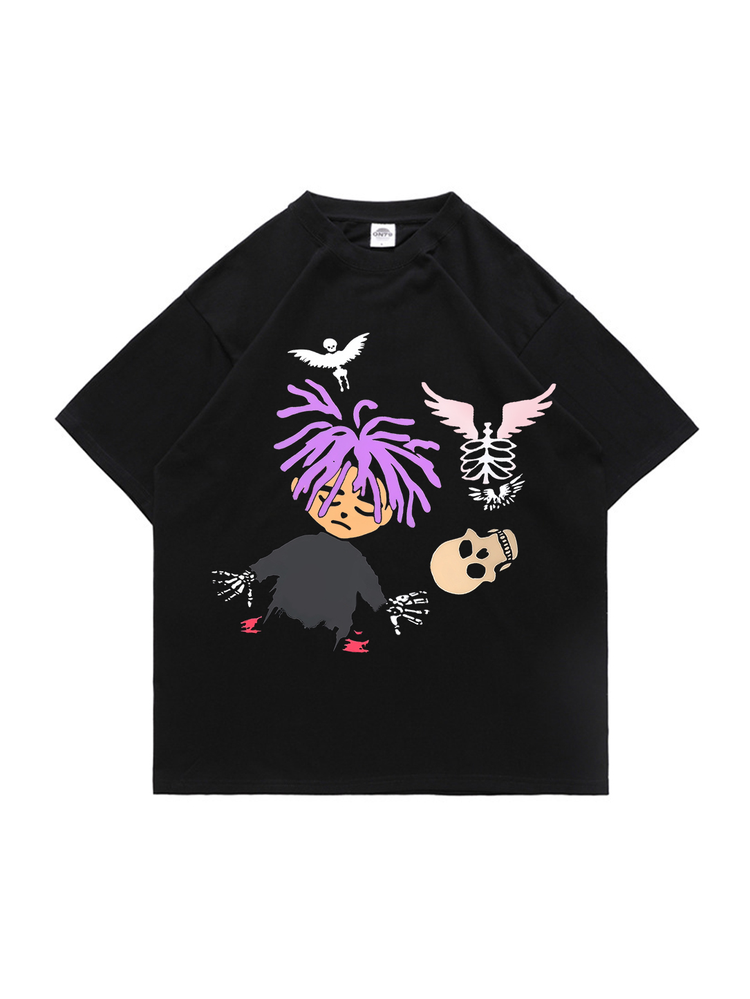 Skeleton Ghost Printed Short-sleeved Cotton T-shirt