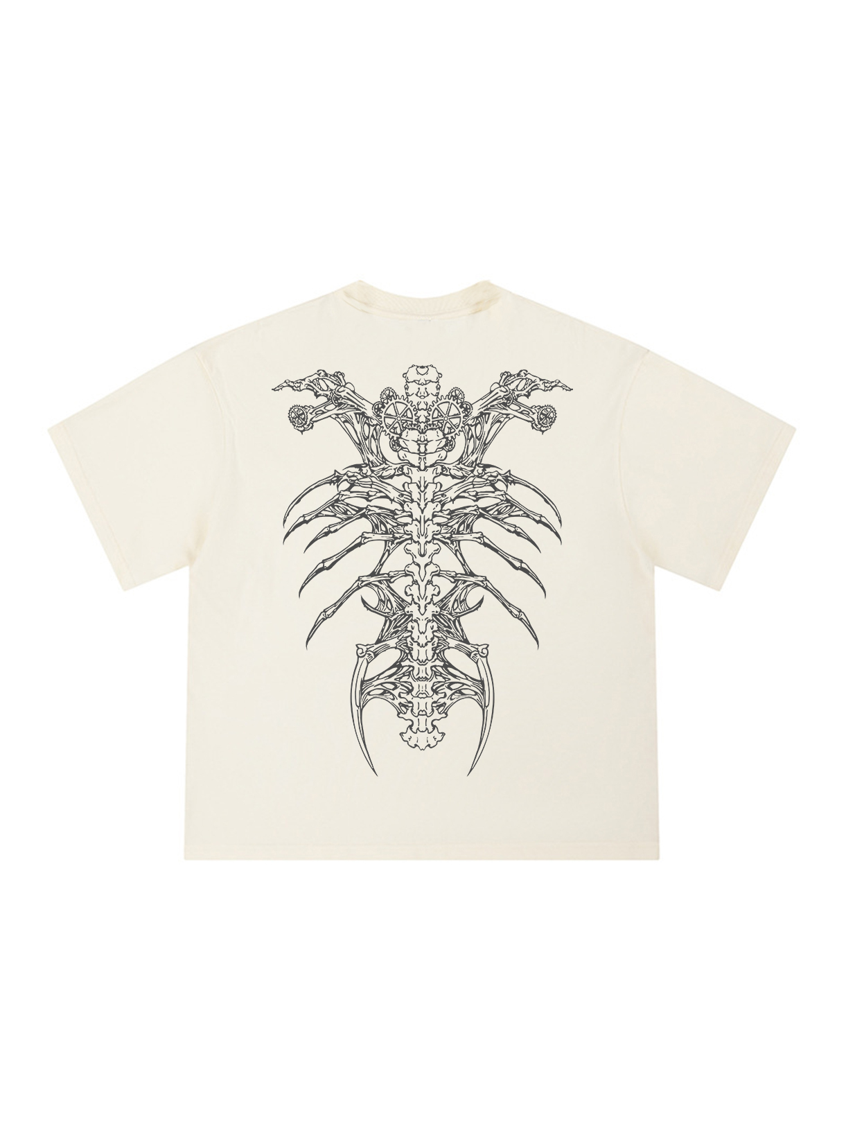 Insect Alien Loose Cropped Tops Short-sleeved Cotton T-shirt