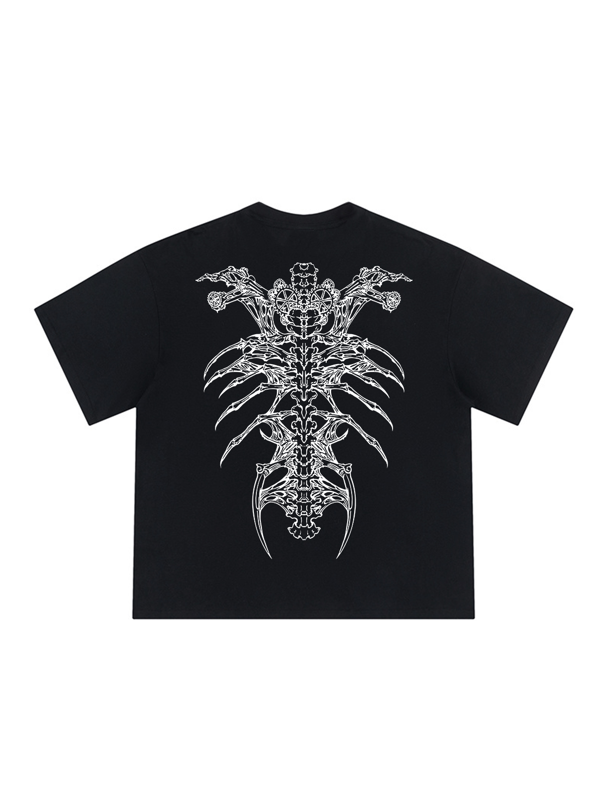 Insect Alien Loose Cropped Tops Short-sleeved Cotton T-shirt