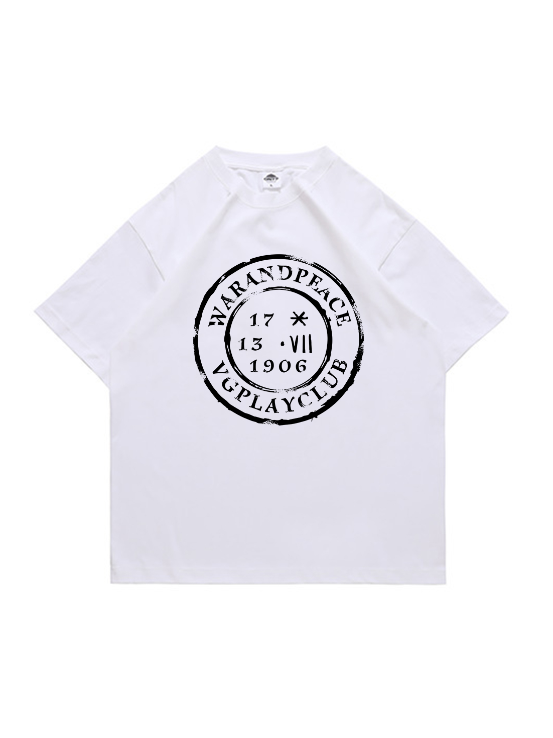 War And Peace Printed Short-sleeved Cotton T-shirt