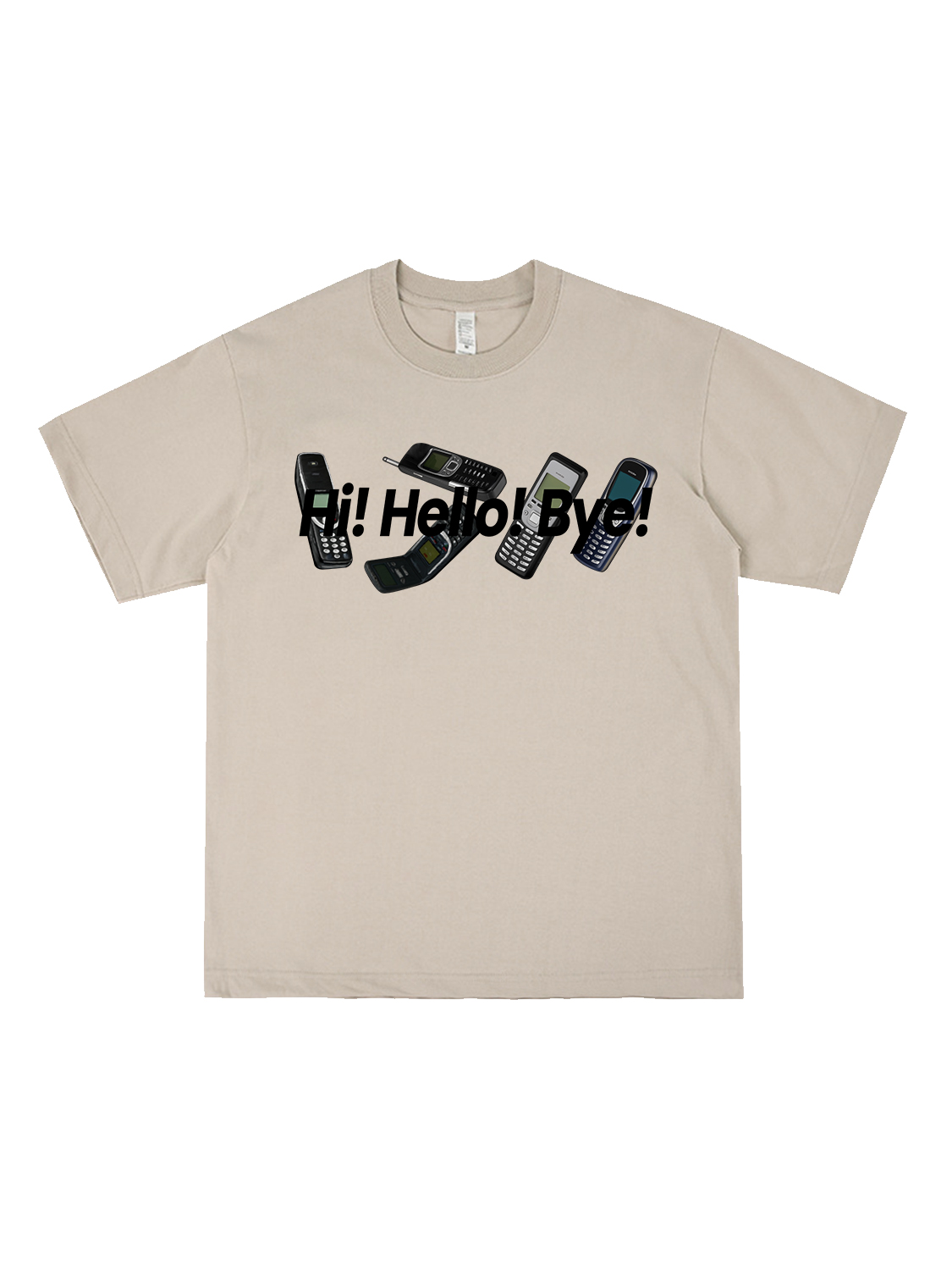 Make A Call Printed Short-sleeved Cotton T-shirt