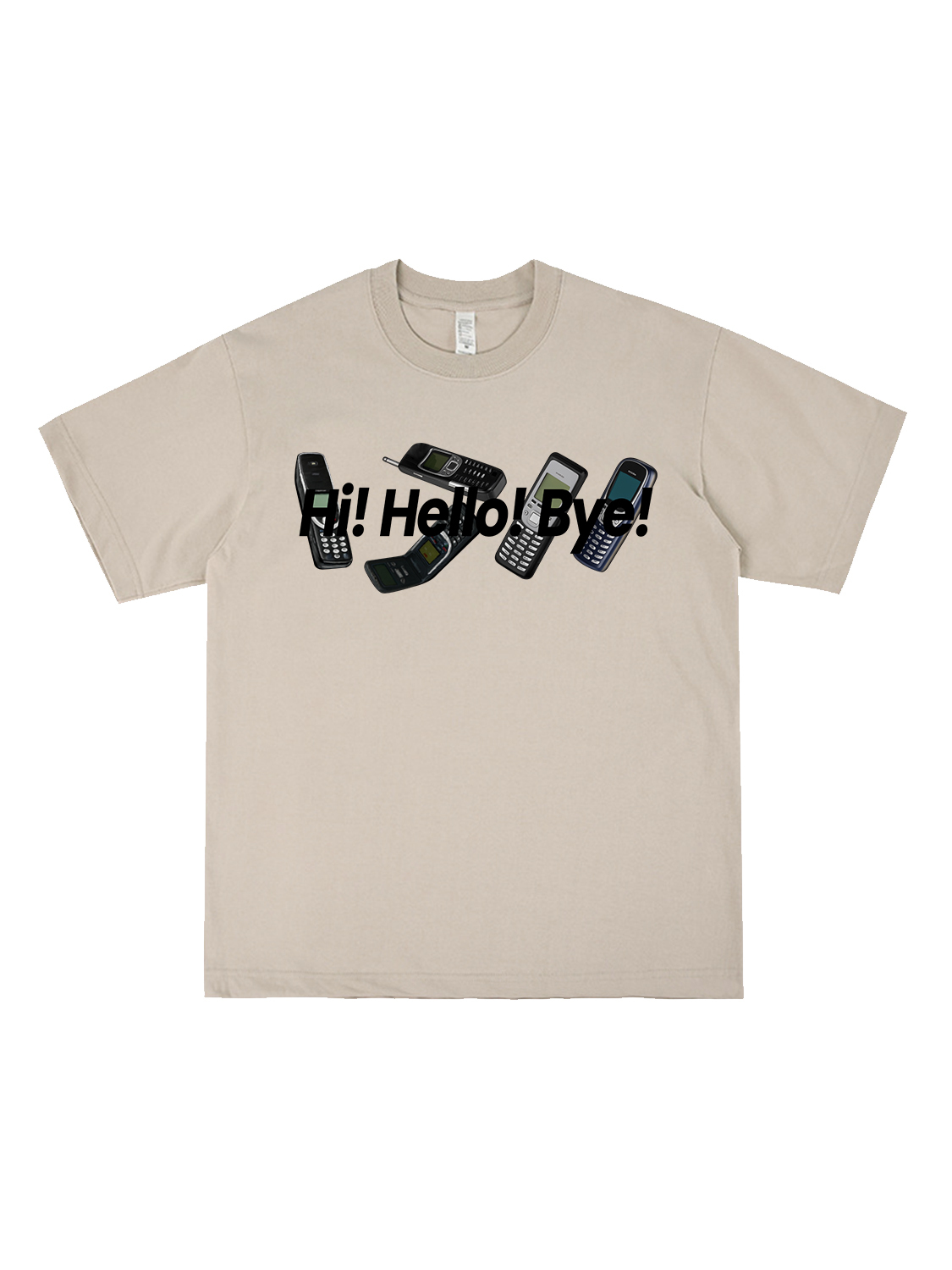 Make A Call Printed Short-sleeved Cotton T-shirt