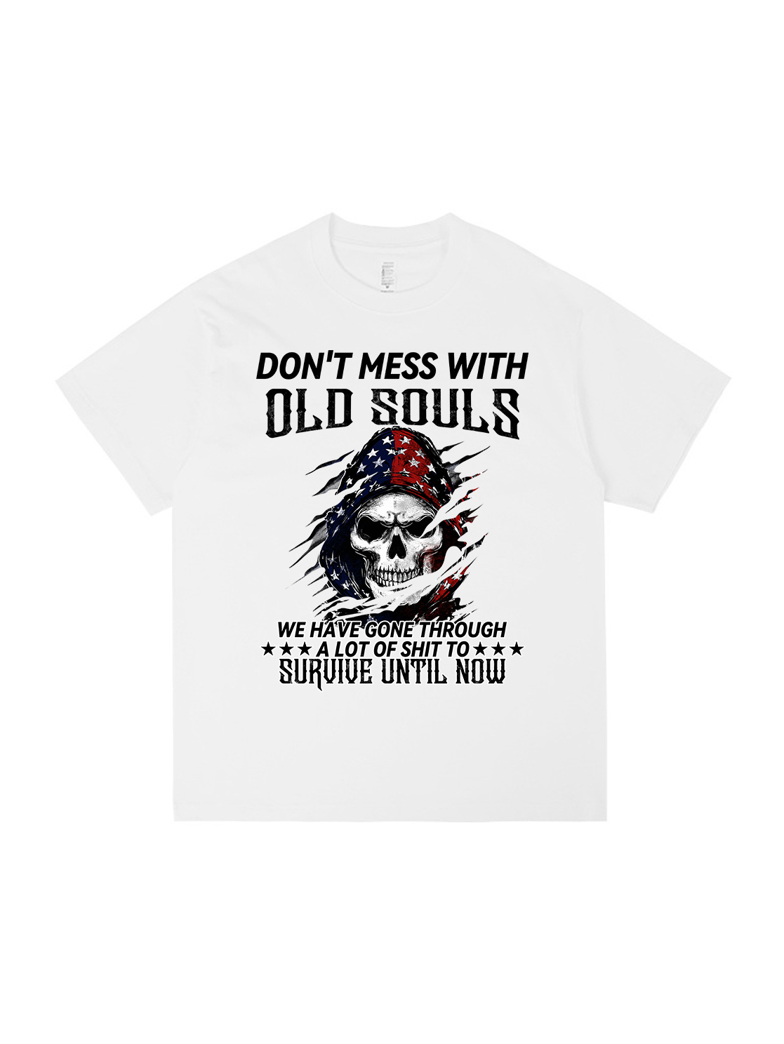 Old Souls Printed Short-sleeved Cotton T-shirt