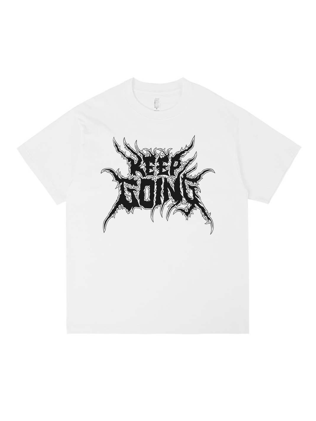 Keep Going Printed Short-sleeved Cotton T-shirt