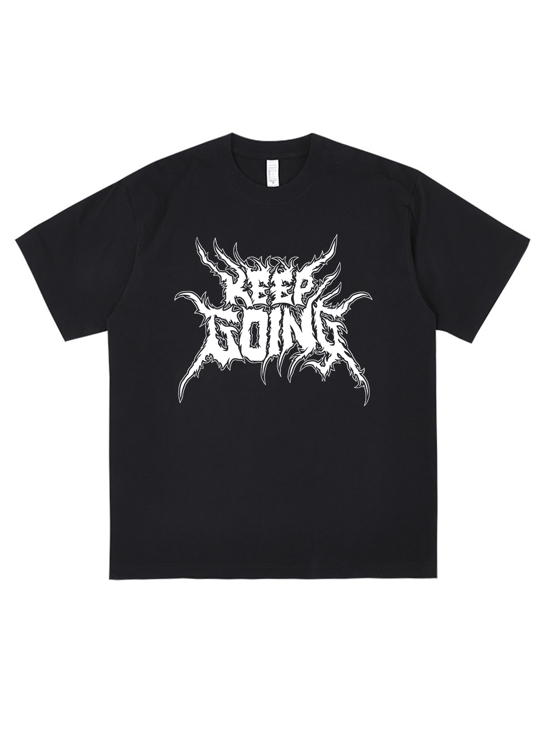 Keep Going Printed Short-sleeved Cotton T-shirt