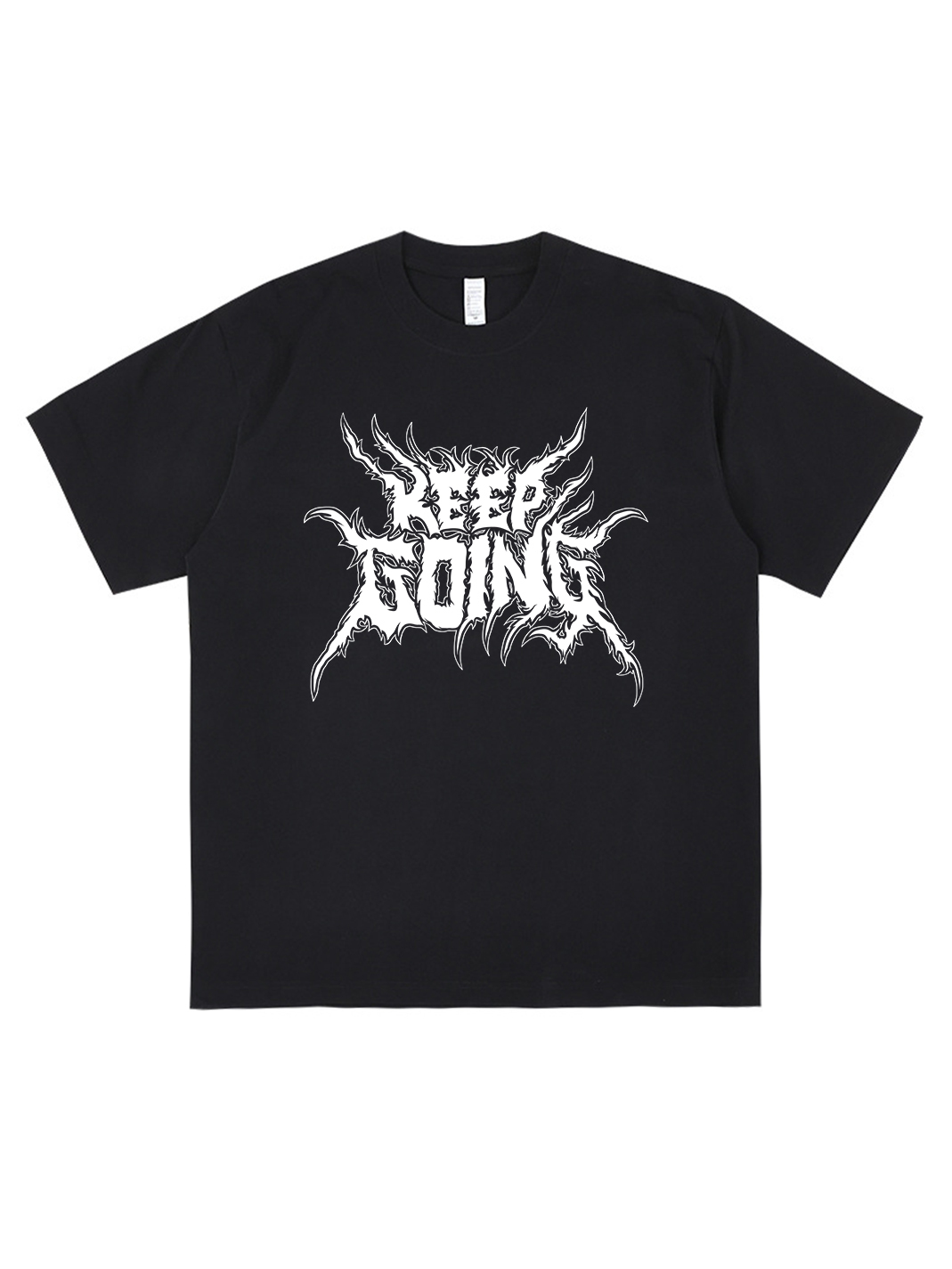 Keep Going Printed Short-sleeved Cotton T-shirt