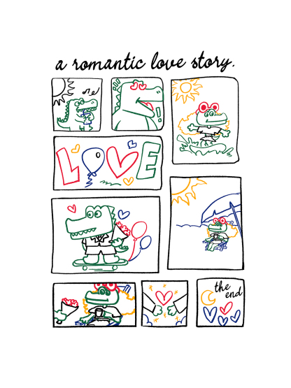 Love Story Printed High Waist Waist-Defining Essential Short-sleeve Top For Women