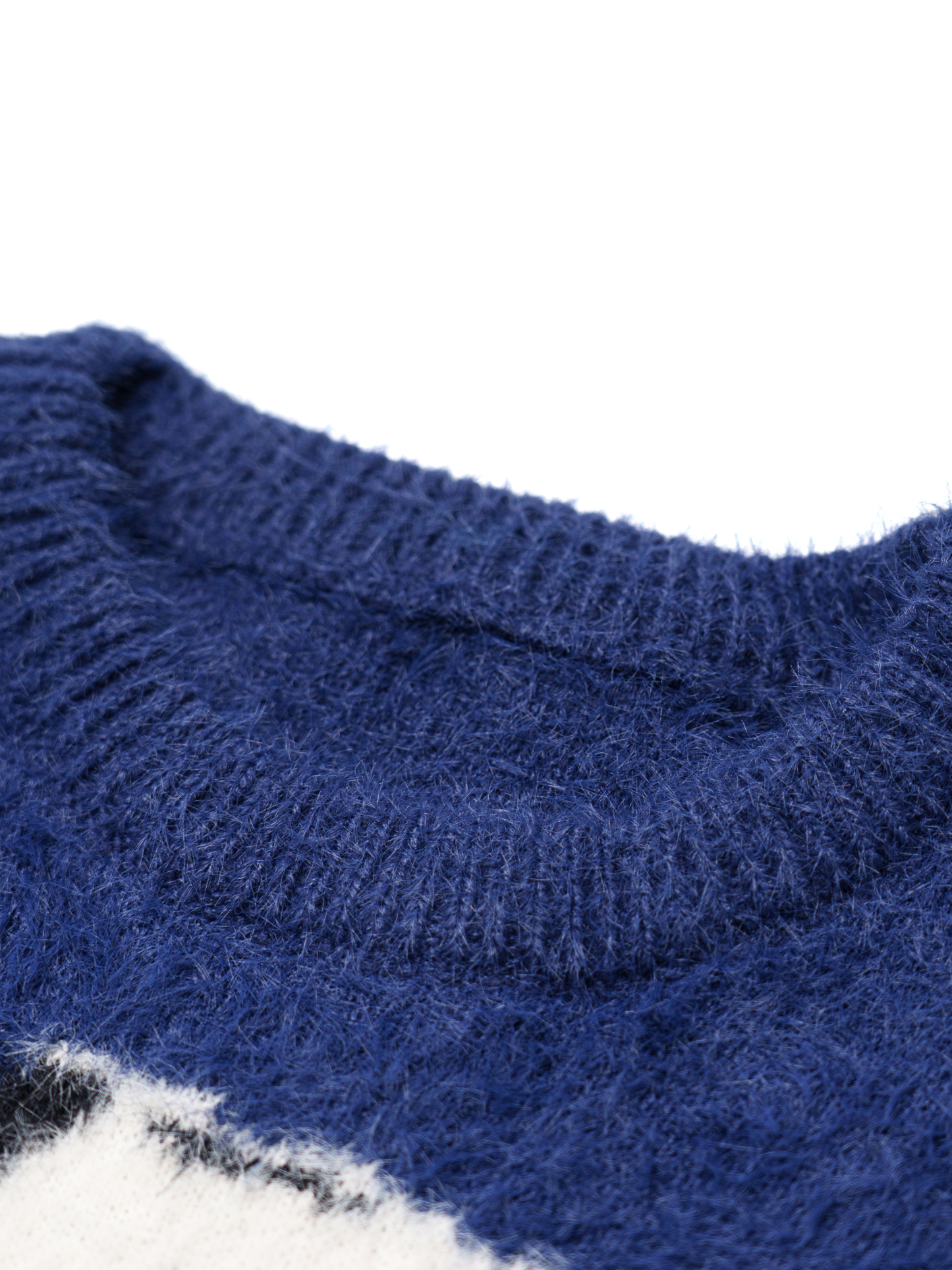 Spring Street Style Dog Embroidery Crewneck Vintage Sweater