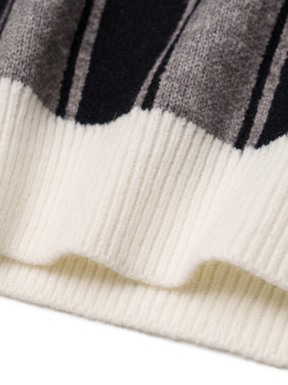 Spring Trendy Retro Streetwear Crewneck Sweater Embroidered Knit Pullover with Vintage Vibes