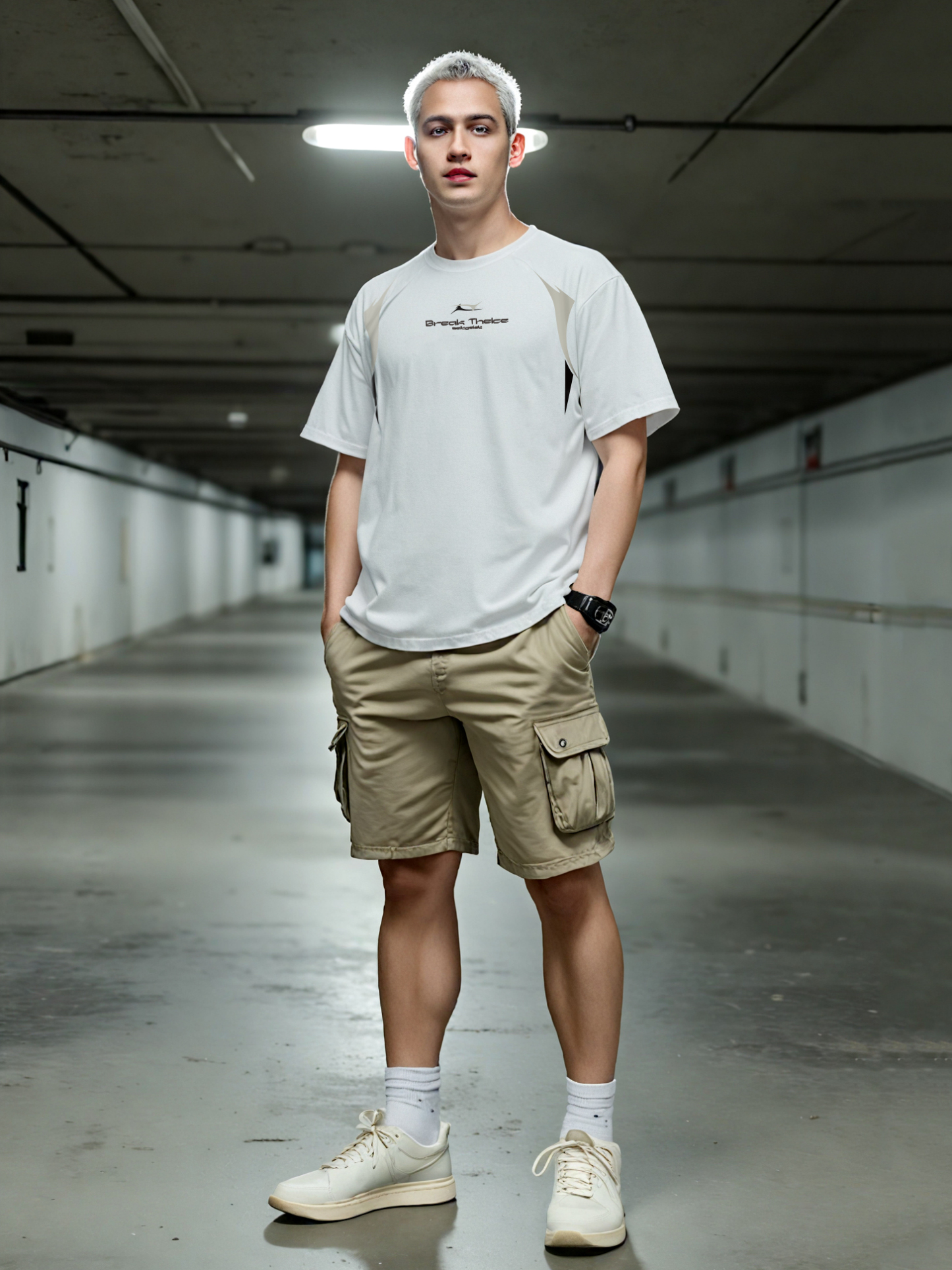 Functional Racing Suit Print Simple Trendy Short-sleeved T-shirt