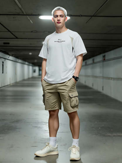 Functional Racing Suit Print Simple Trendy Short-sleeved T-shirt