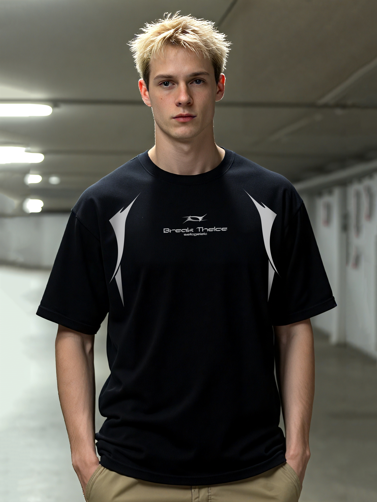 Functional Racing Suit Print Simple Trendy Short-sleeved T-shirt