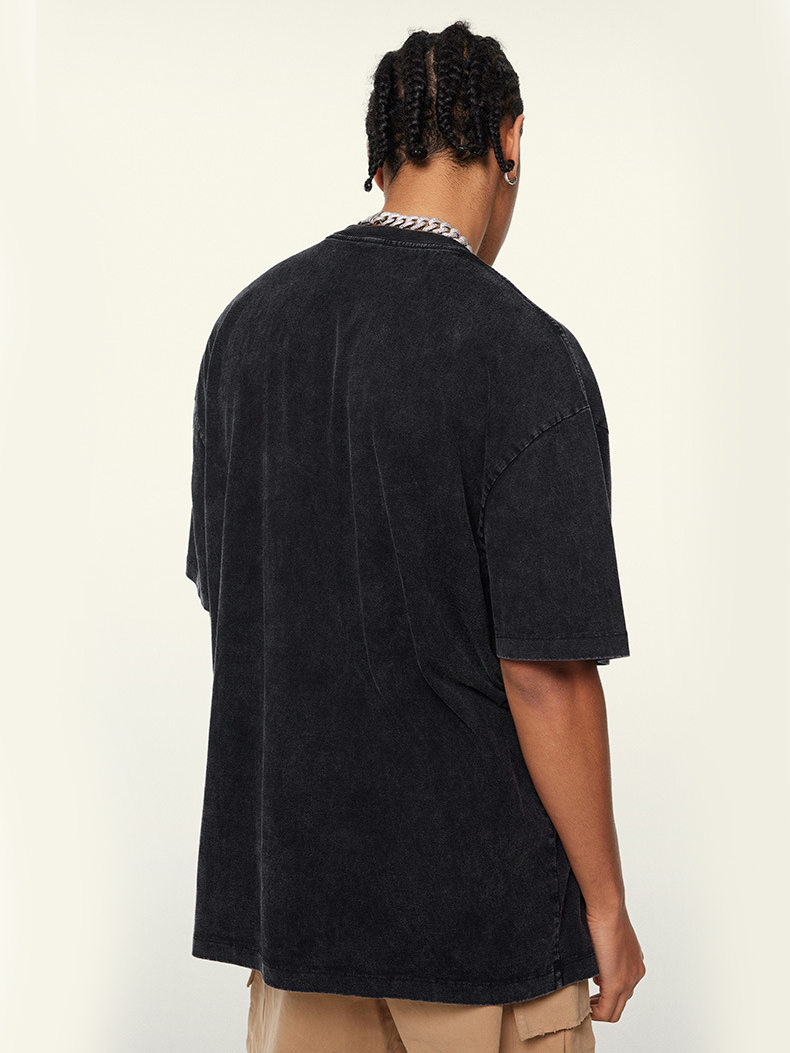 Distressed Skeleton Print Hip-Hop Streetwear T-Shirt