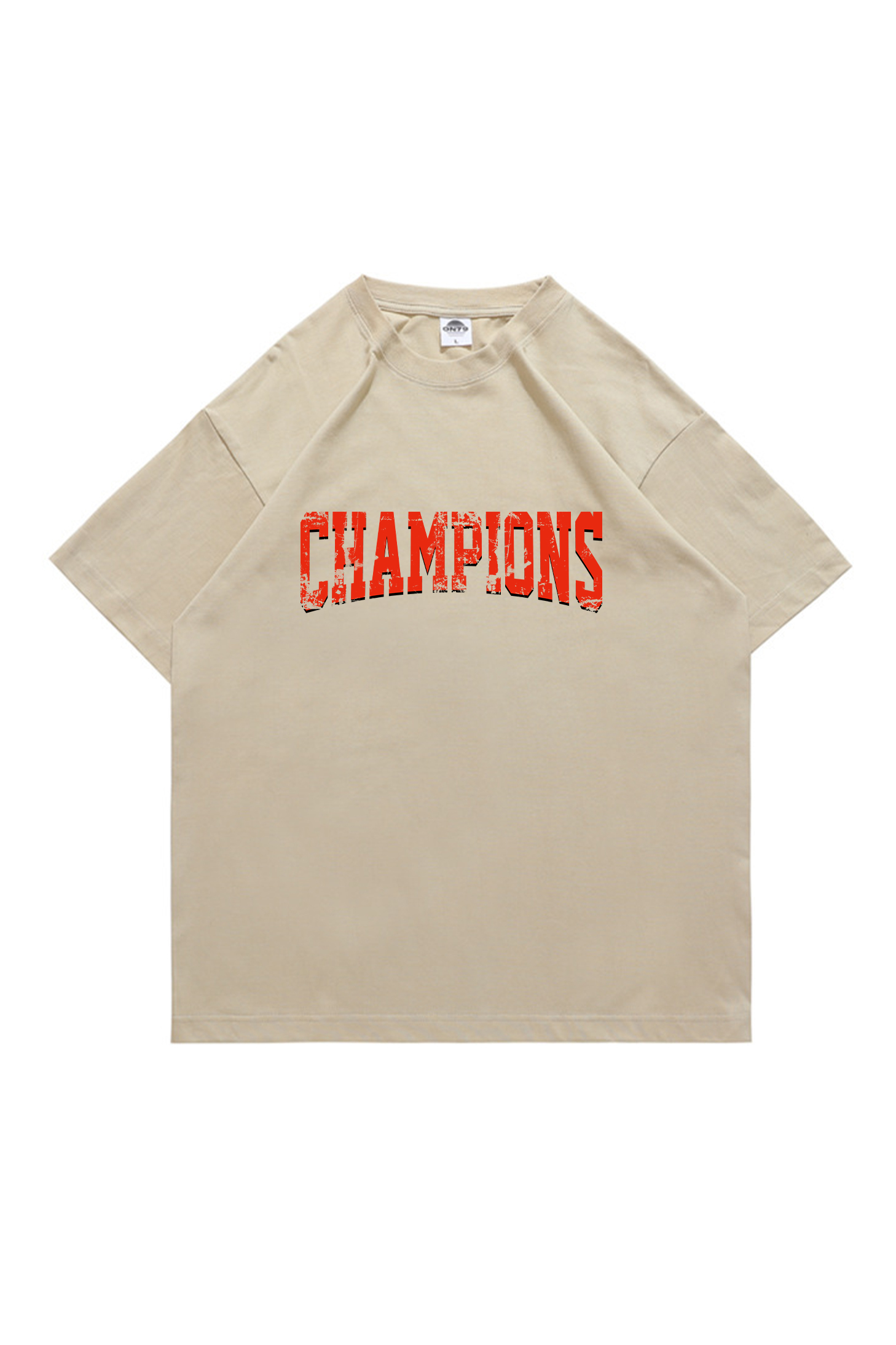 Champion Football Guitar Print Short-sleeved Cotton T-shirt