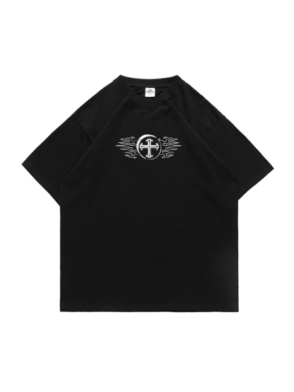 Faith Above All Printed Short-sleeved Cotton T-shirt