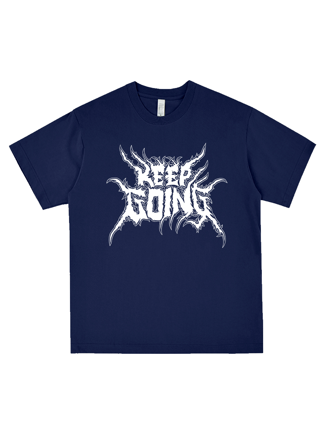 Keep Going Printed Short-sleeved Cotton T-shirt