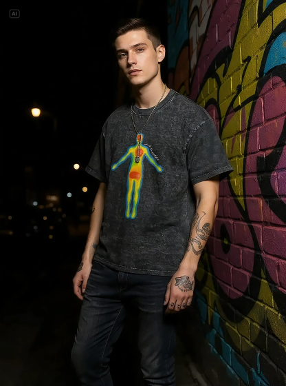 Body Heatmap Print Short-sleeved T-shirt