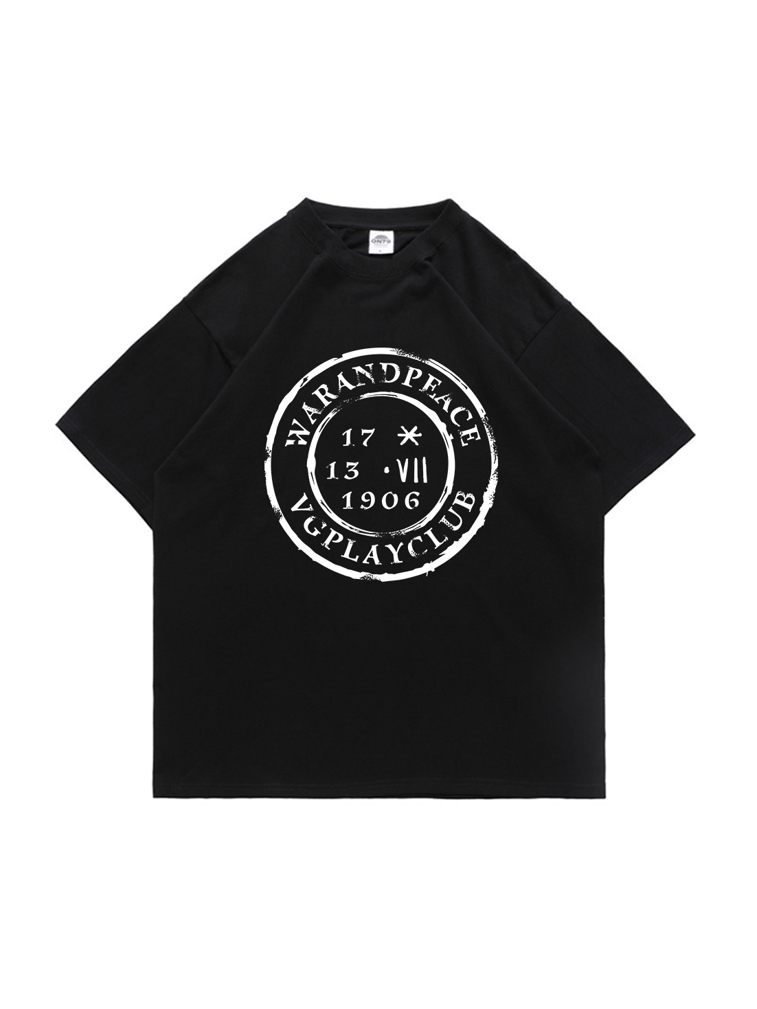 War And Peace Printed Short-sleeved Cotton T-shirt