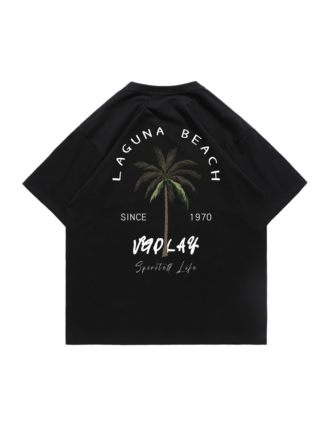 Laguna Beach Printed Short-sleeved Cotton T-shirt